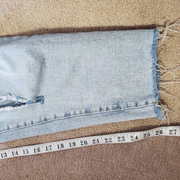 Old Navy High Rise OG Straight Distressed Light Wash Jeans 18 - Picture 6 of 9